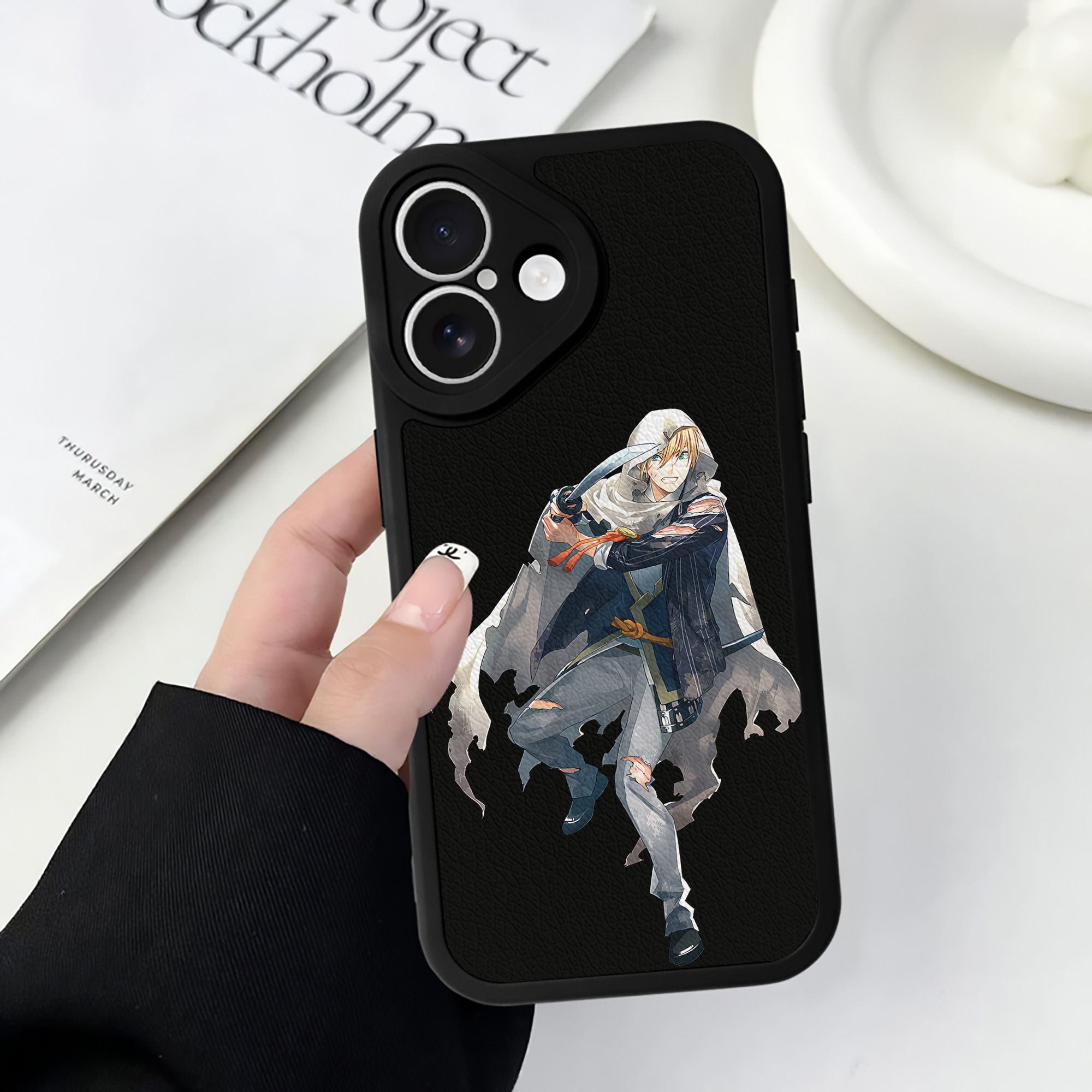 （画像用） 刀剣乱舞 Touken Ranbu 【iPhone 16シリーズ対応】シリコンスマホケース（レザー調） 材質：シリコン